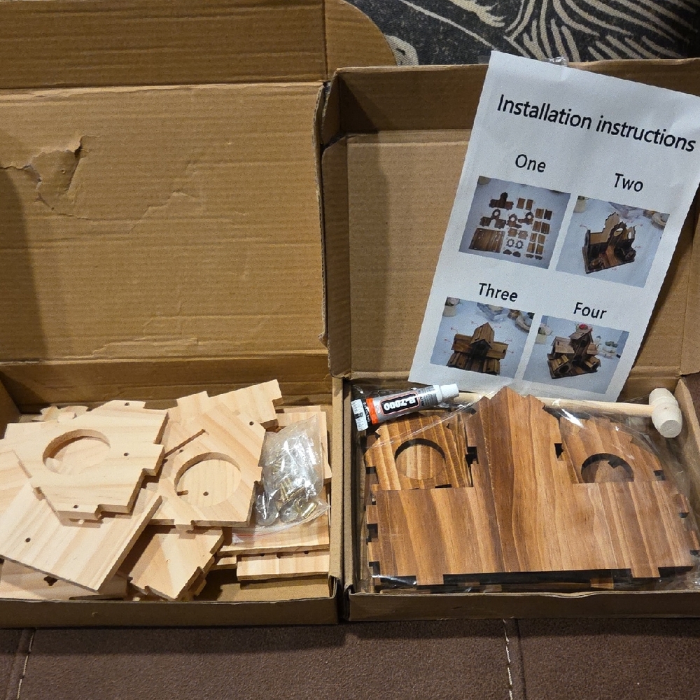 2 Wooden DIY Birdhouse Kit